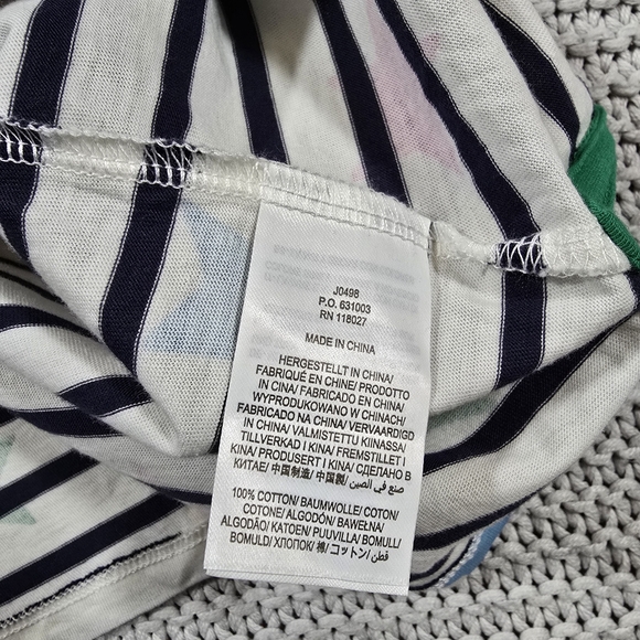 Boden Stripes & Stars Long Sleeve Shirt Women Sz 8 Cotton Pullover Top - Picture 5 of 8